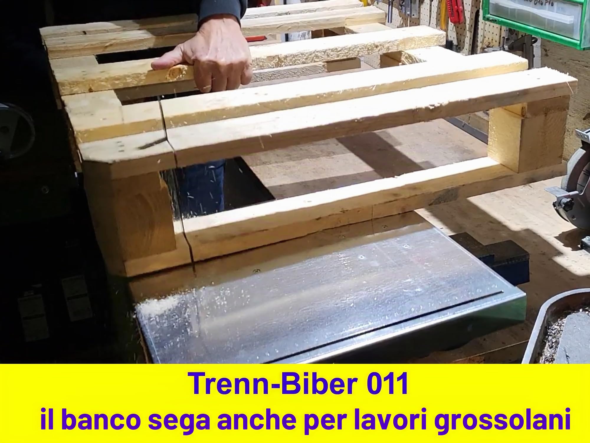 Guida per lama da sega Trenn-Biber per sega a gattuccio come tavolo da taglio