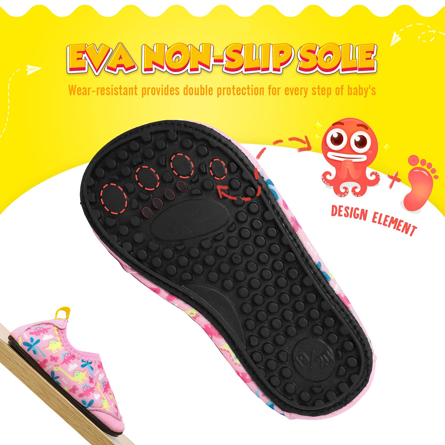 Zapatos de Agua para niños y niñas, Zapatos de Playa para niños pequeños, Calcetines acuáticos Descalzos Antideslizantes para Piscina y Playa — view 5