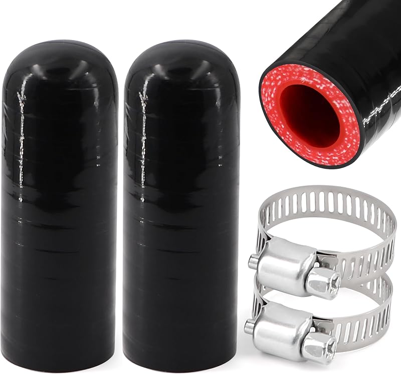 Tampão de Mangueira de Silicone para Líquido de Arrefecimento TuoLauthon ID 13 mm com Abraçadeiras – 2 unidades