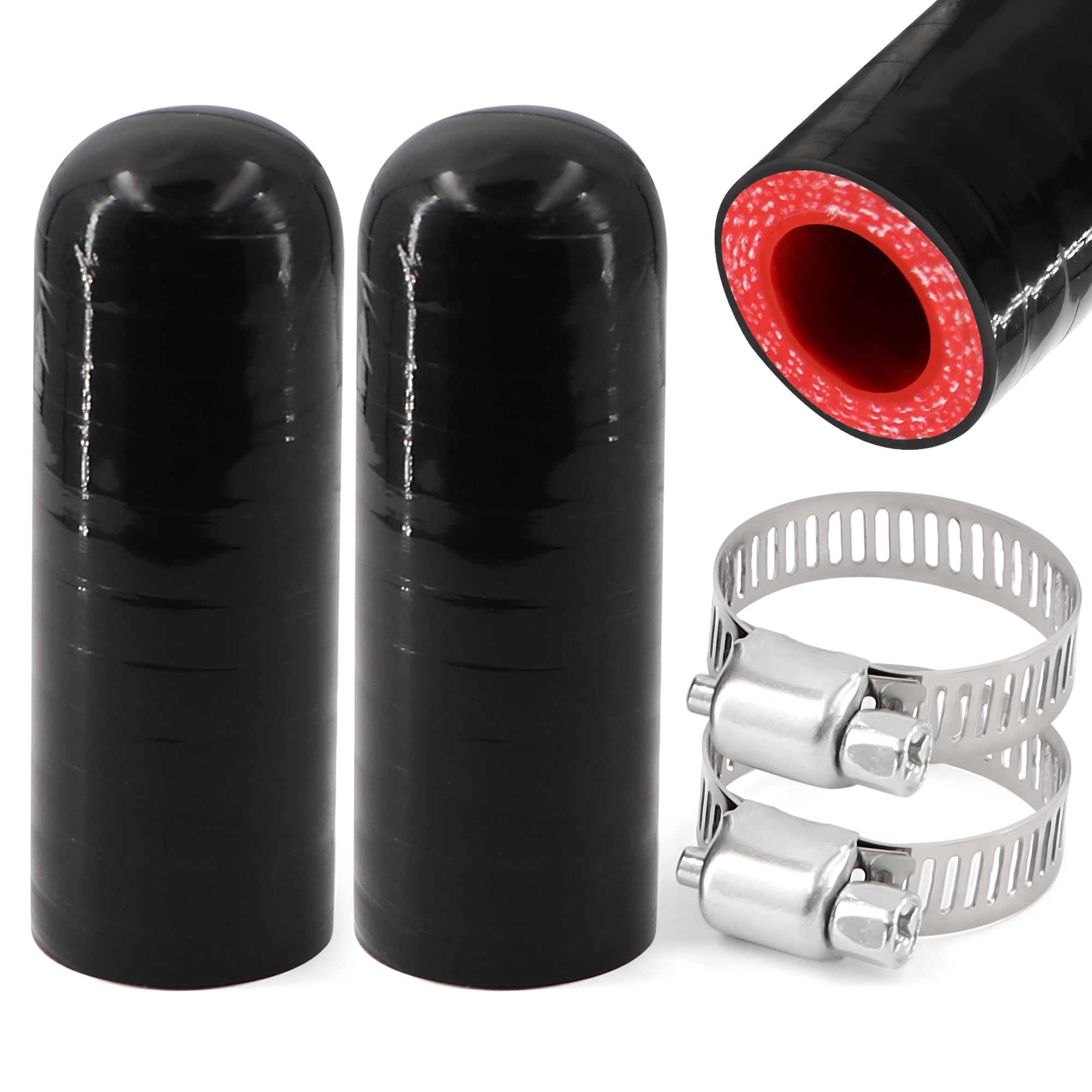 TuoLauthon 2Pcs High Temperature 4-Ply Reinforced Silicone - belts hoses and pulleys automotive | Mubboo