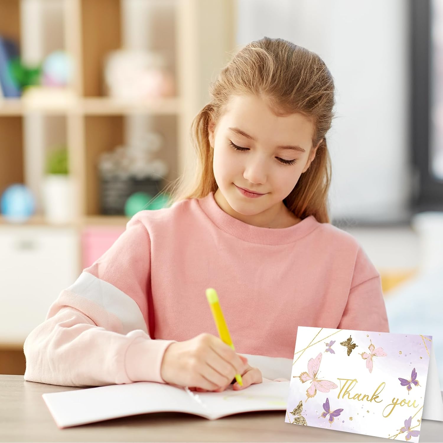 Whaline 30 Pack Butterfly Thank You Cards Gold Foil Purple Greeting Cards with Envelopes Stickers Lavender Blank Note Cards for Party Invitation Supplies, 4 x 6 Inch - Image 7