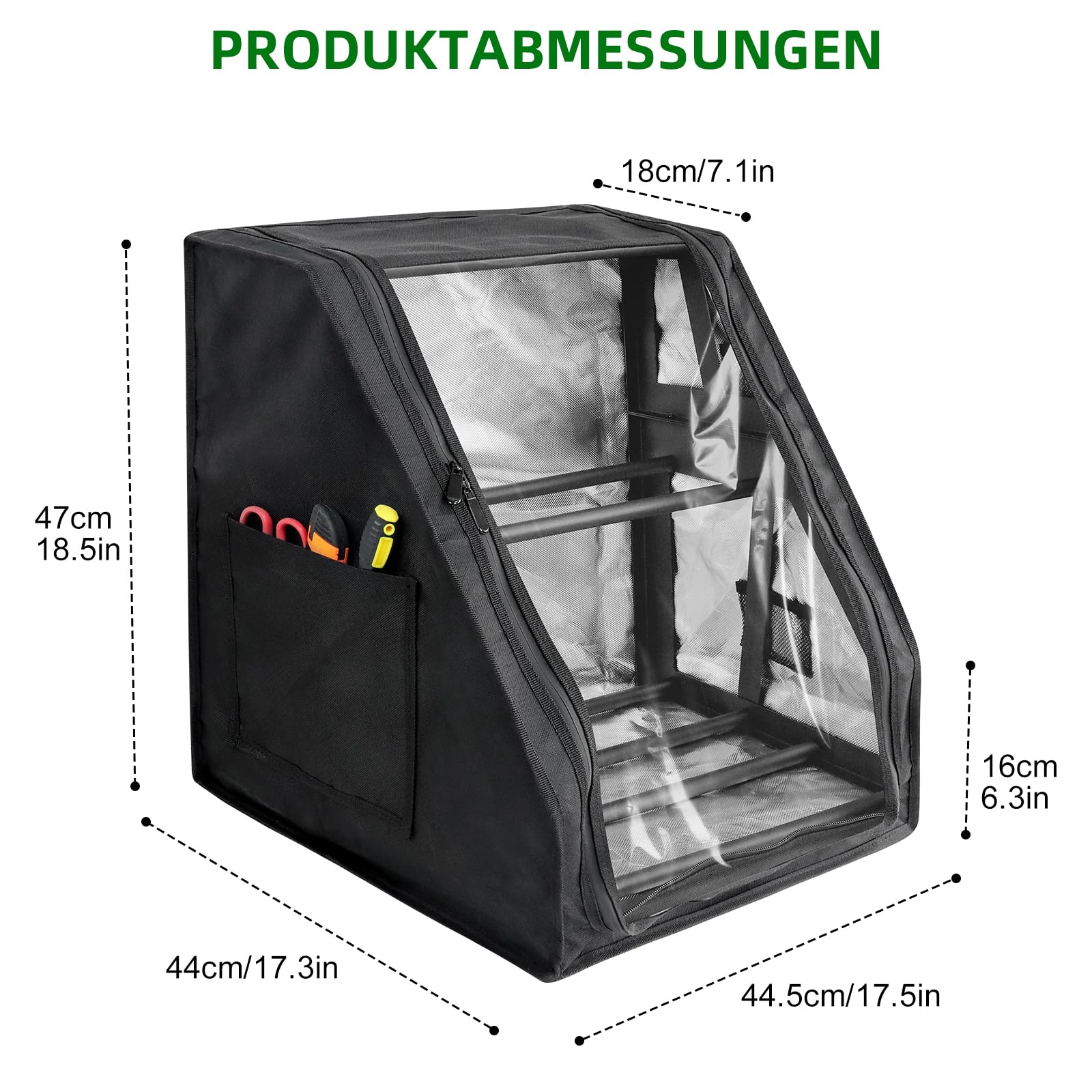 3D Drucker Filament Aufbewahrungsbox für 18 Rollen – Metall Filament Regal mit trapezförmigem Design, Staub- und Feuchtigkeitsschutz mit Trockenmittel für Zuhause, Büro und Studio