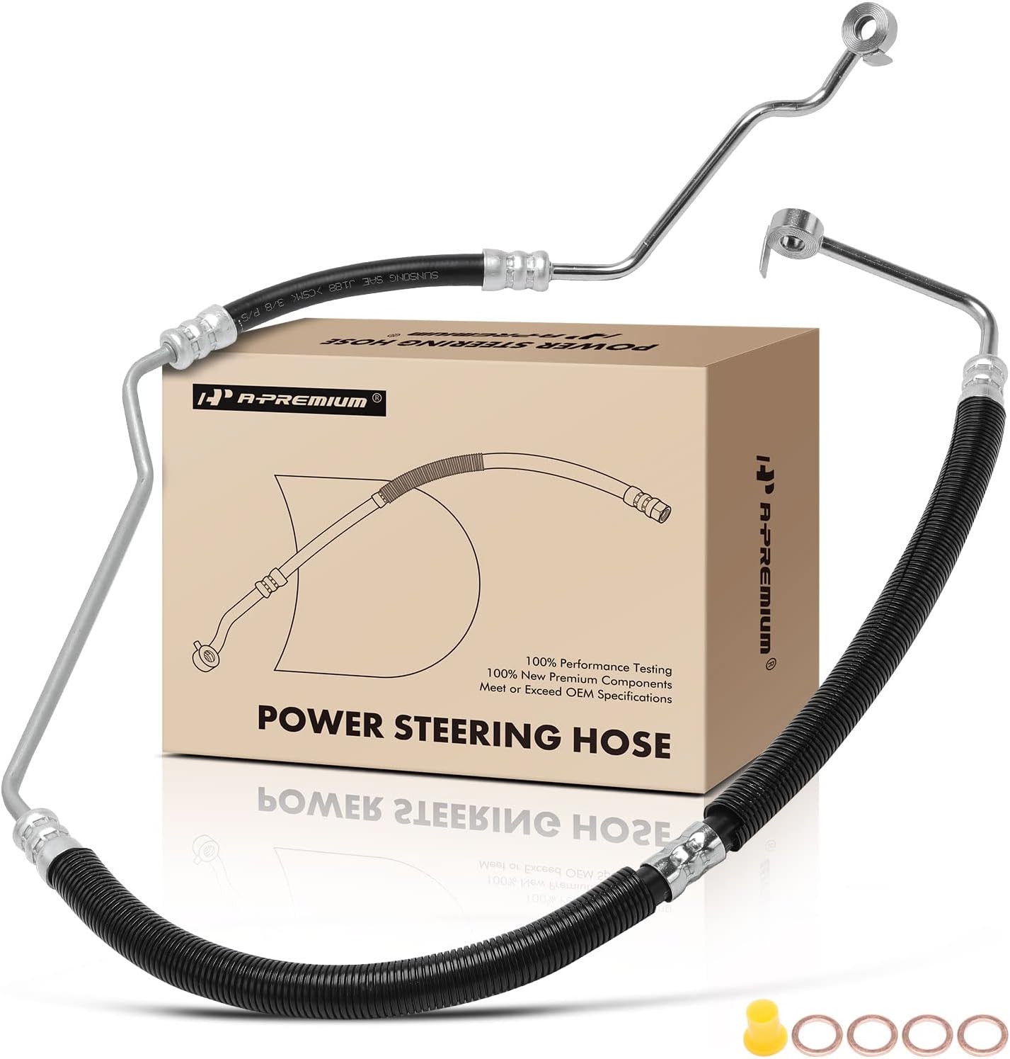 A-Premium Power Steering Pressure Hose Line Assembly Compatible with Ford Fusion & Mercury Milan 2006 2007 2008 2009, 2.3L, Pump To Gear/Rack Pinion