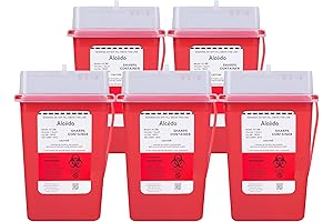 Alcedo 1 Quart Biohazard Needle Disposal Container | Medical Sharps Bin