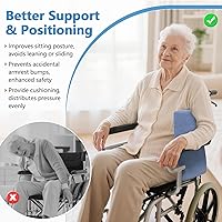 Vista 2 de KAAMOS Soporte lateral para cojín de cuña para silla de ruedas, soporte lateral de soporte de cuña de posicionamiento de silla de ruedas, acolchado