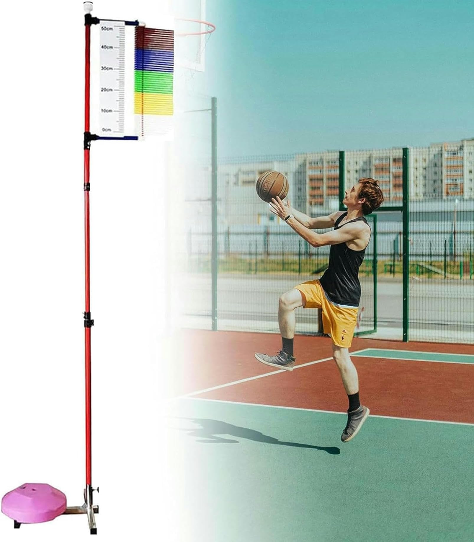 Entraîneur de saut vertical portable de 1,2 à 3,5 m pour basket-ball