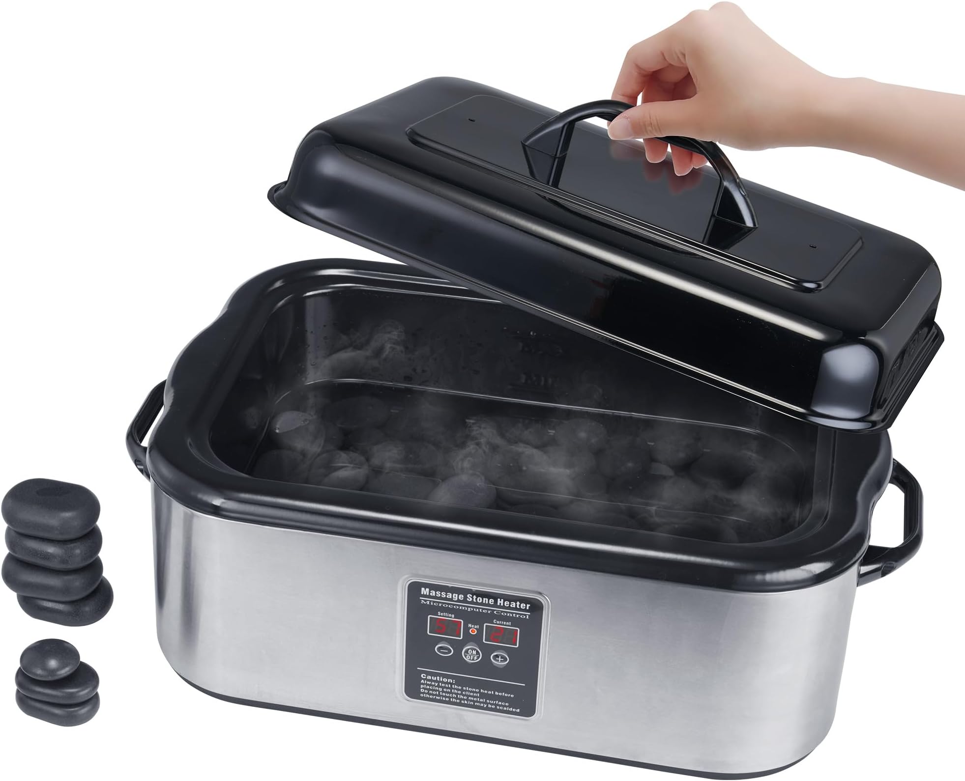 Master Massage 18 Quart Hot Massage Stone Heater Warmer Heating Device, 1count, Black