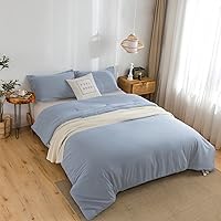 Vista 49 de COTTEBED - Juegos de edredón naranja Queen en oferta Prime, ropa de cama ligera lavada suave para todas las estaciones, edredones alternativos al