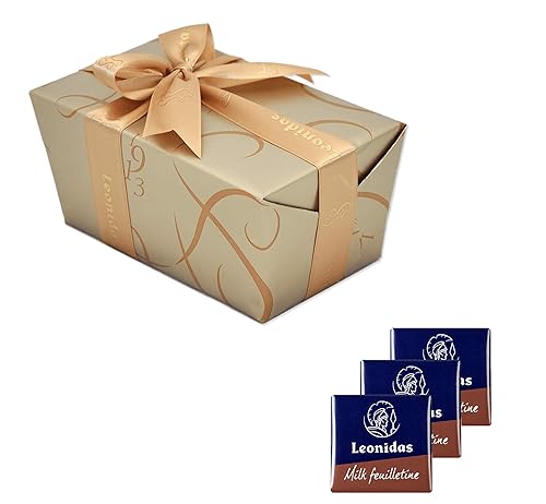 Leonidas Belgian Chocolates: Cuadrados de chocolate con leche Napolitain Feuilletine de 1 libra