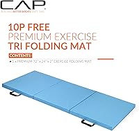 Vista 2 de CAP Barbell All Purpose Folding Anti Tear Exercise Training Aerobic Fitness Gym & Gymnastics Balance Mat Multiple