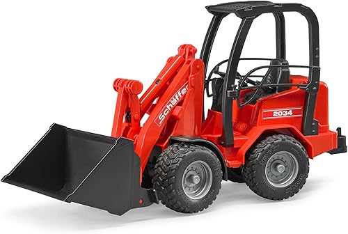 Bruder 02190 Schaeffer Compact Frontloader 2630 Tractor para granja realista y construcción juego de simulación