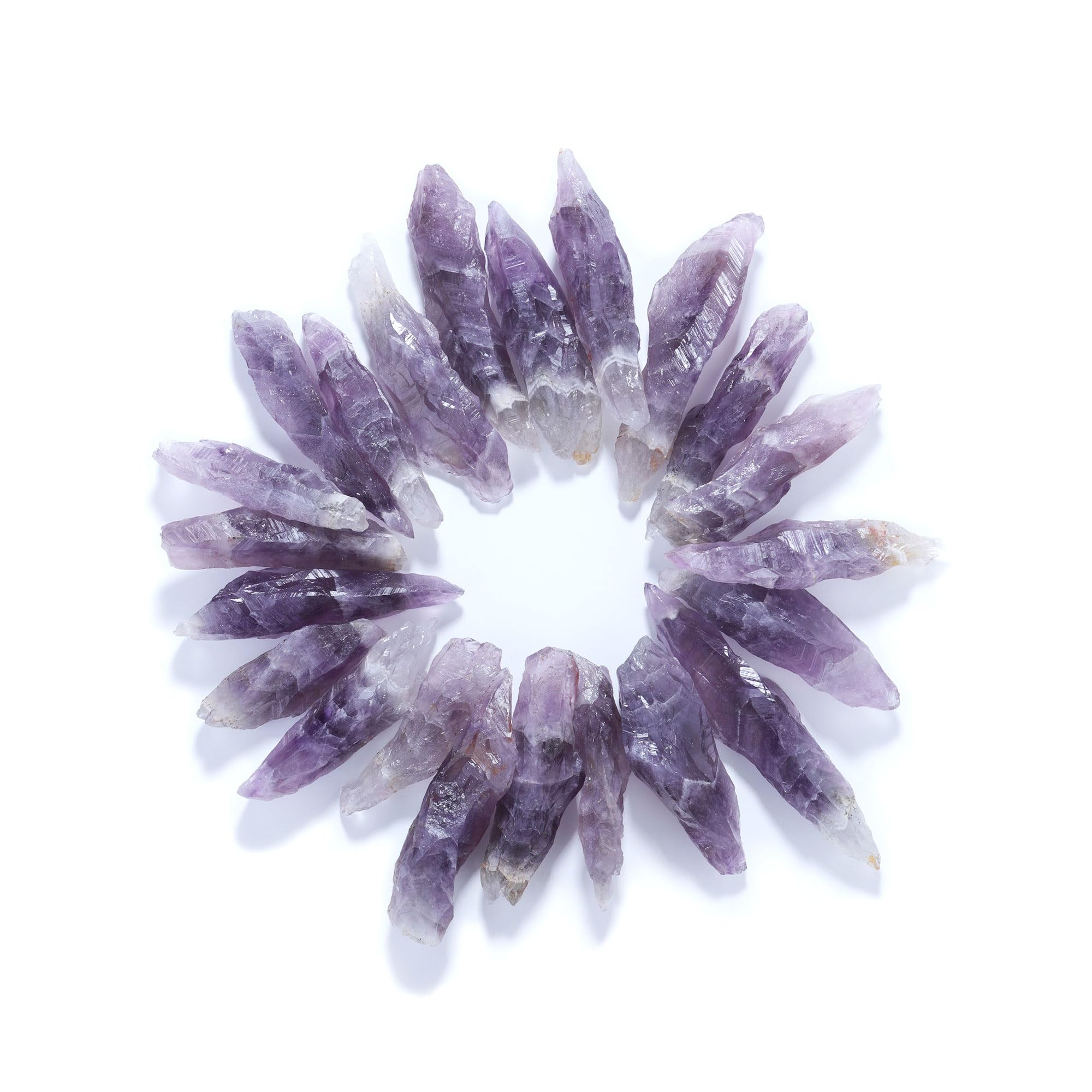 TALIMU Auralite 23 Amethyst Mini Wands Raw Stone 1Pound 1LB (Small)