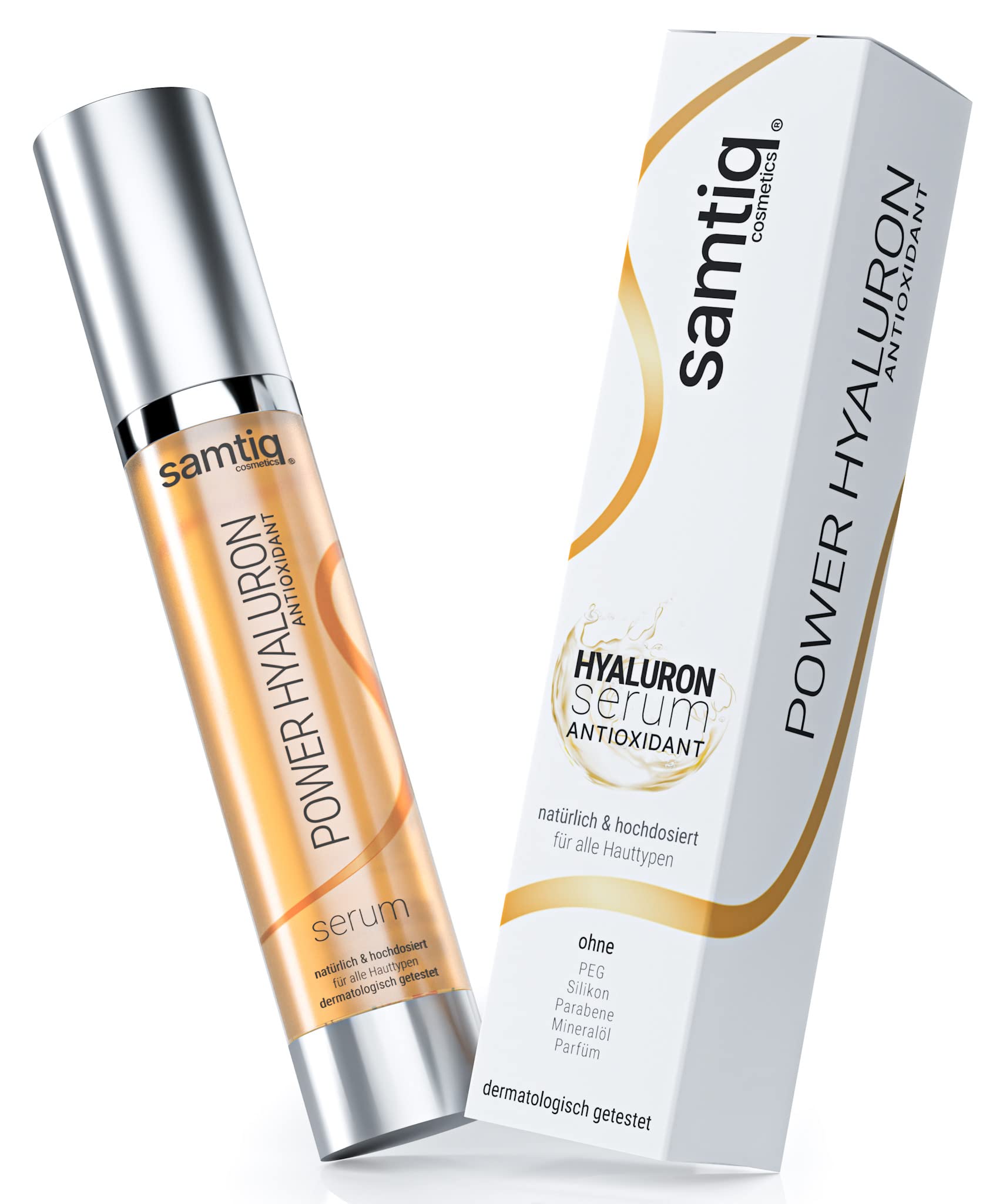 Power Hyaluron Serum Hochkonzentriert - mit Grüntee Extrakt, 50ml, Hyalurongel Gesicht, Microneedling geeignet, Hochdosiert