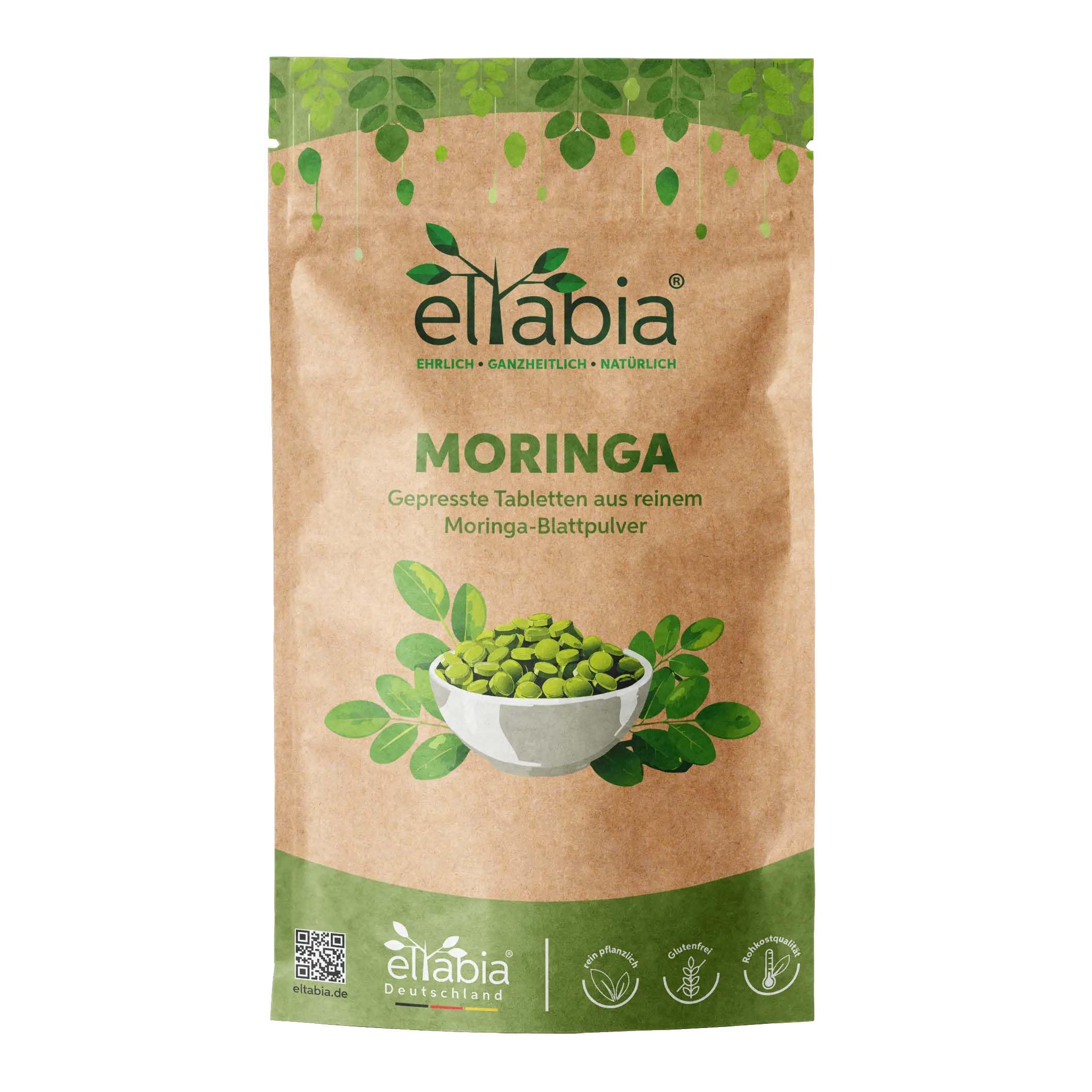 Moringa Tabletten 2500 Presslinge Moringa Oleifera Hochdosiert 3500mg Tagesdosis in Premium Rohkost Qualität