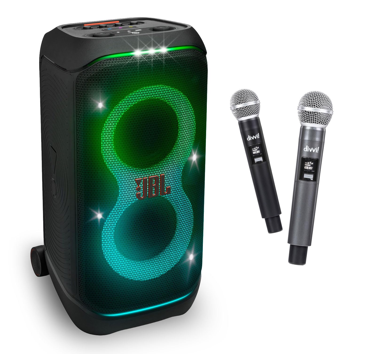 Amazon.com: JBL PartyBox Stage 320 派對喇叭和divvi 麥克風附盒套組