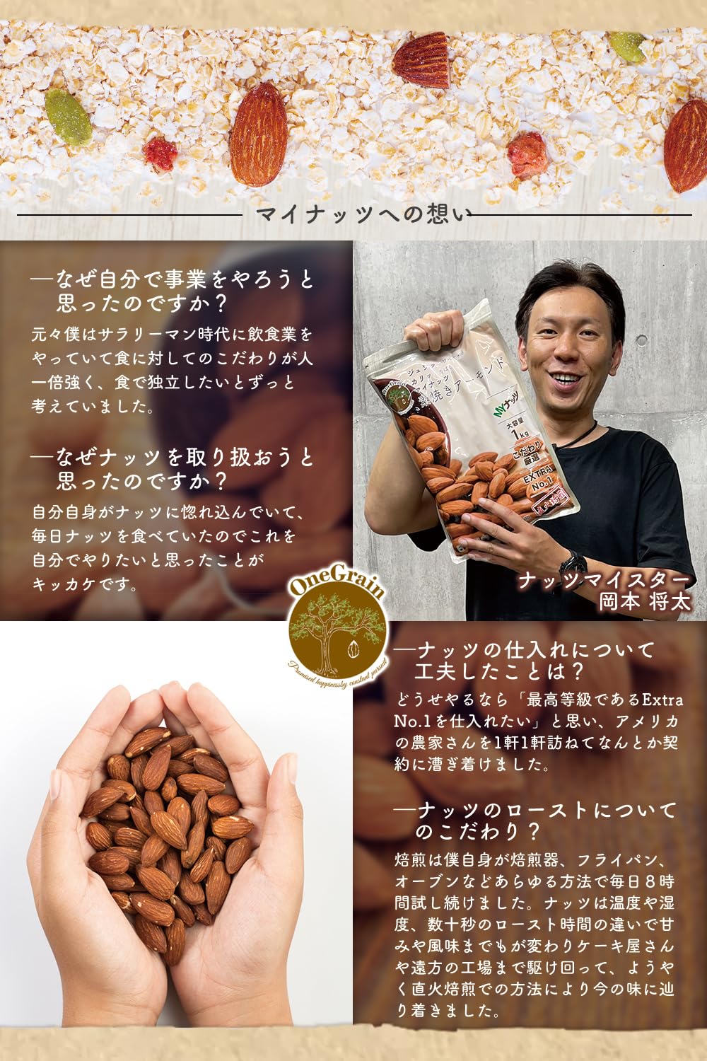 Amazon.co.jp: (マイナッツ) アーモンド 素焼き 1kg 無塩 無油 