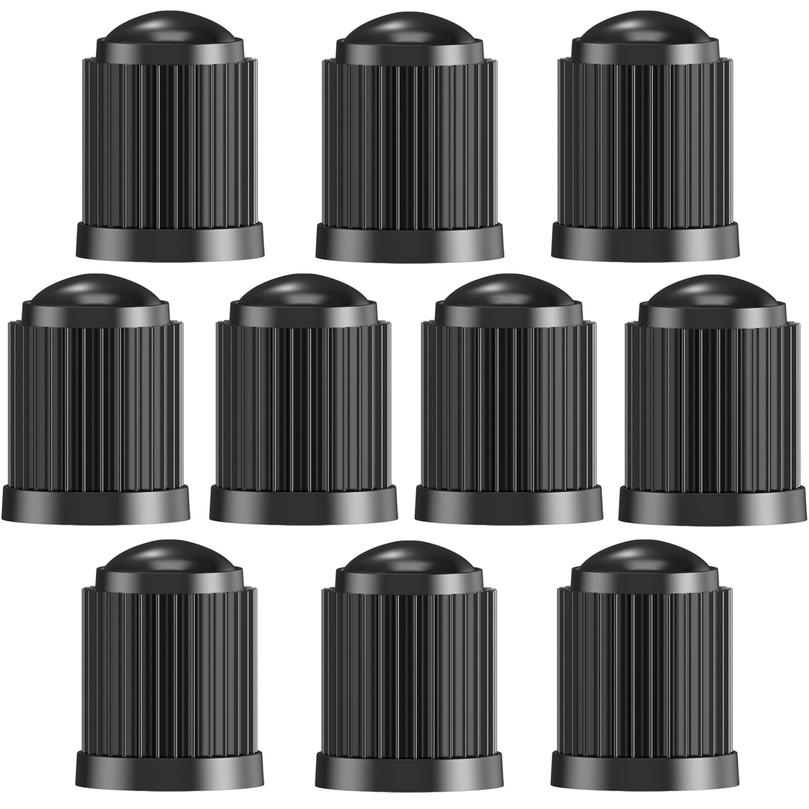 TCPENG 10PCS Tyre Valve Caps, with O Seal Ring, Universal Stem Dust Covers for SUV, Cars, Bike, Motorcycles, Trucks, Heavy-Duty, Airtight Seal, Screw-On, Easy to Operation (10 Pack Black) — view 11