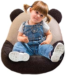 Silla con reposabrazos de panda para niños, sillón de peluche para niños, sofá sentado – Silla de sofá de lectura para niños, asiento de apoyo de animales para niños pequeños y niñas