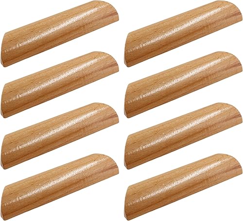 Miniatura 2 de Piutouyar Manijas de madera centrales de 3.780 in  3.78 pulgadas, tiradores decorativos para muebles, manijas de cocina pintadas suavemente para