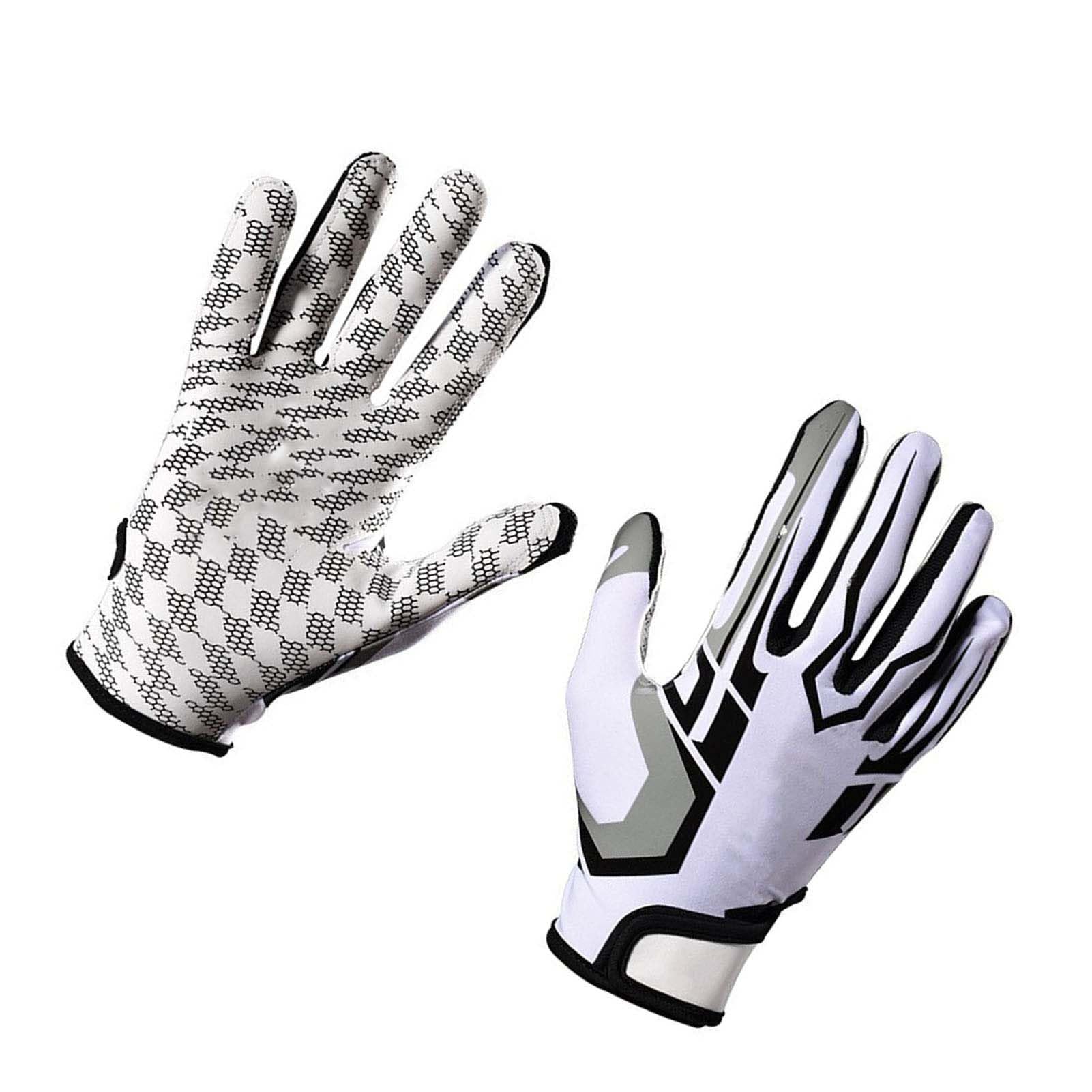 Sporthandschuhe, American-Football-Handschuhe, Atmungsaktives Mesh, Finger, Mittlere Dicke, Rutschfestes Rugby (S)