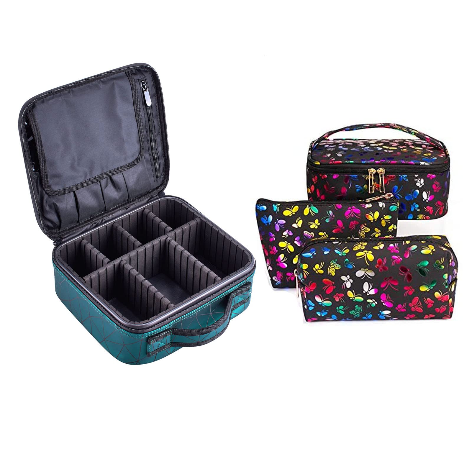 WONSAMAM Christmas Gift Travel Makeup Case Cosmetic Organizer Bag Set Makeup Tool Storage