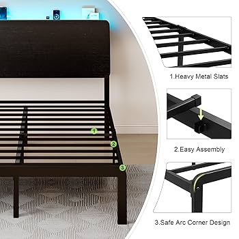 Amazon.com: Feonase Full Size Bed Frame with Ergonomic Storage