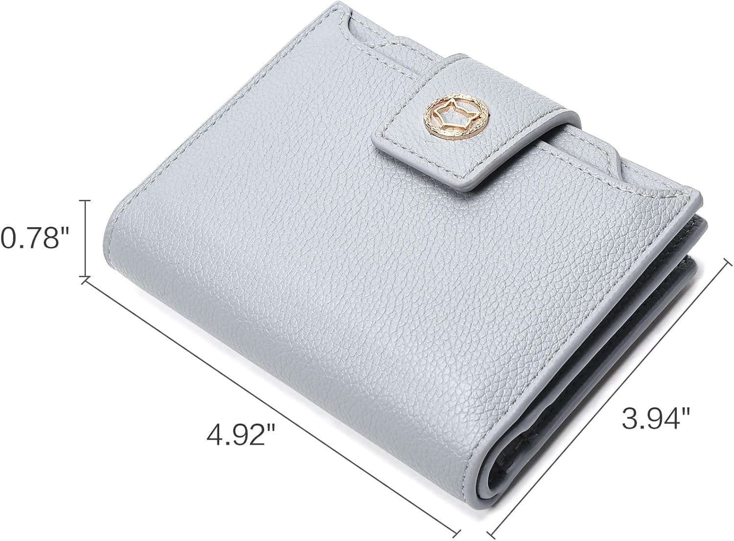 FOXLOVER Small Wallet for Women Soft Leather RFID Blocking Bifold Zipper Pocket Wallet Card Case Purse with ID Window - Image 7