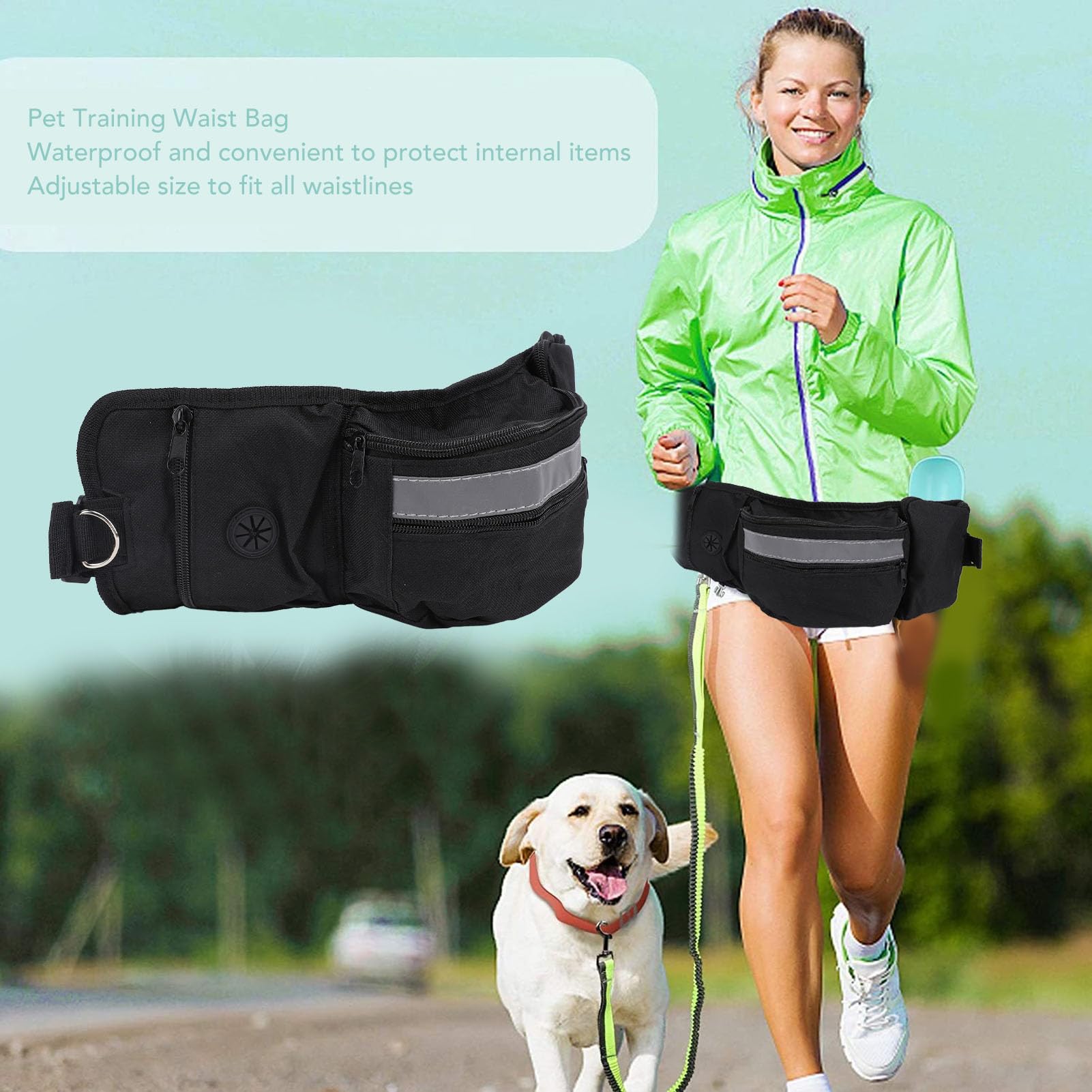 Sac de Taille d'entraînement pour Animaux de Compagnie, Sac de collation pour Chien, Pochette de friandises à l'eau pour la Marche du Chien