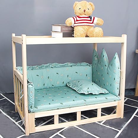 Amazon Co Jp 犬用ベッド 大型犬用ベッドペット用ベビーベッド 高架屋外犬小屋省スペース防湿犬用猫二段ベッド 取り外し可能 犬の整形外科関節救済用 Size 60x38x60cm 23 6x15x23 6in ペット用品