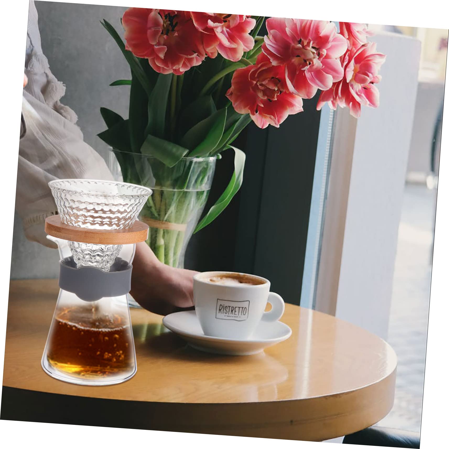 MAGICLULU Set de Filtro para Cafetera de Vidrio 2 Piezas, 300 Ml
