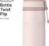 Stanley 1913 IceFlow Bottle Twist Flip 0.47L - Cold for 12 Hours - Iced for 3 Days - Dishwasher Safe - Recycled Stainless Steel - BPA Free - Double Wall Vacuum Insulation - Rose Quartz - 3