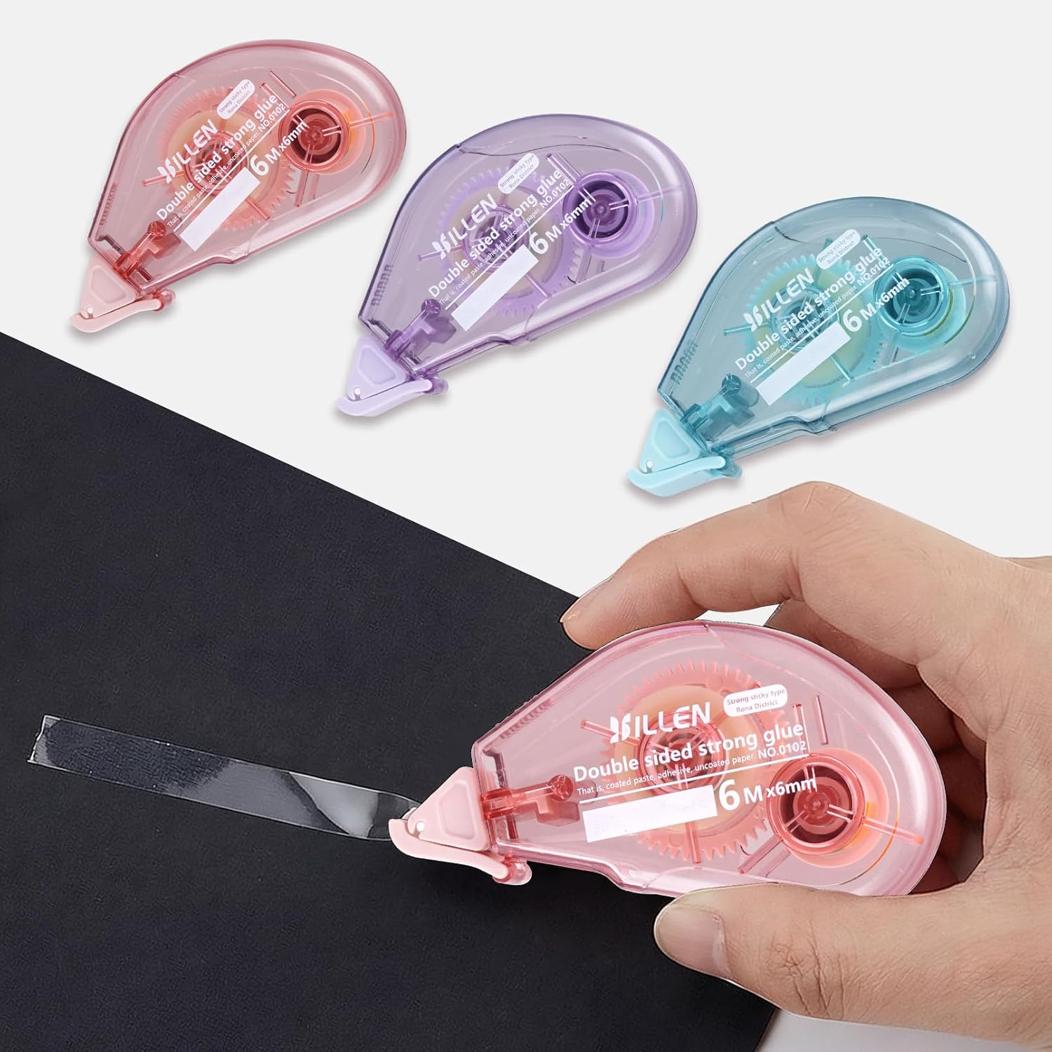 Scrapbook Tape Double Sided Tape Roller for Crafts Scrapbooking Journaling Supplies for School Office Teacher Supplies (3)