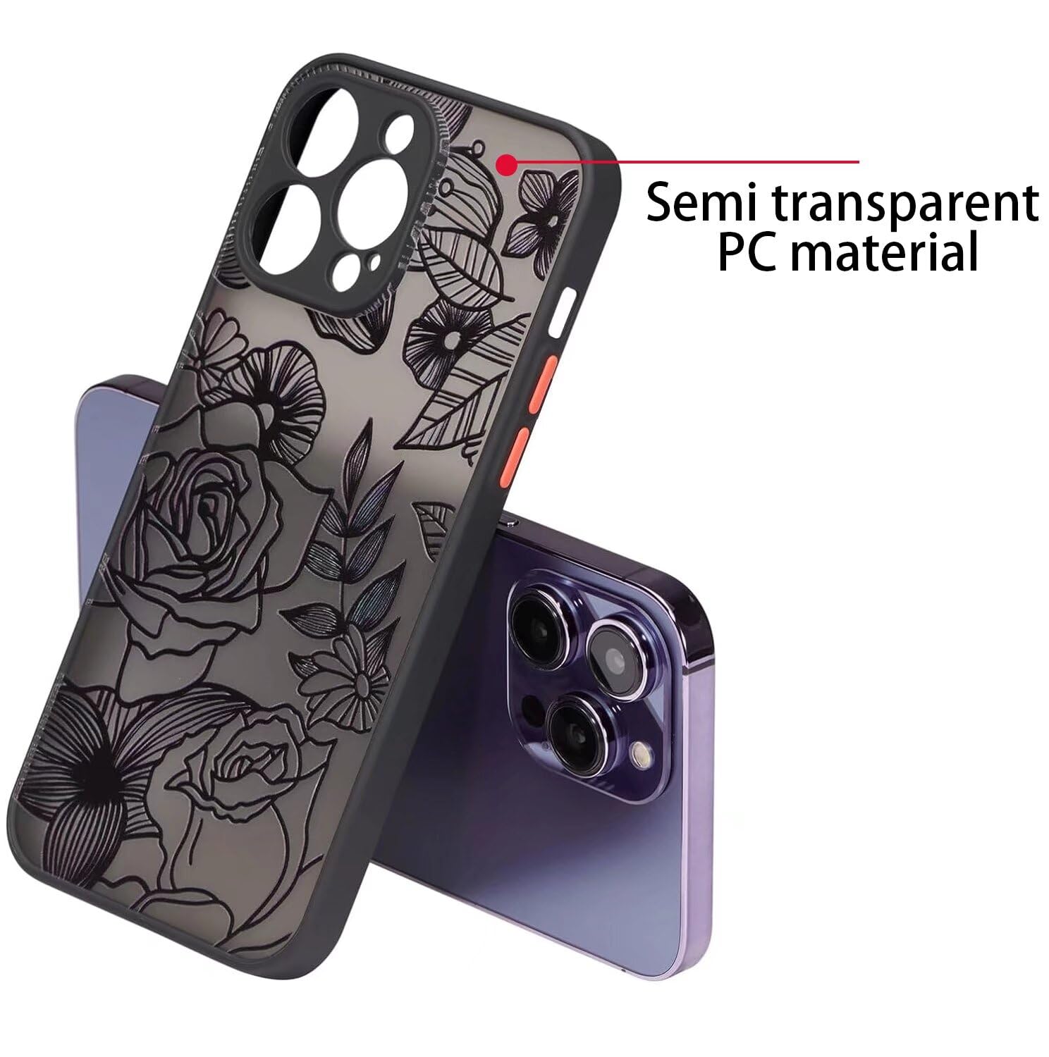 Handyhülle Für Xiaomi Redmi Note 13 4G - Durchsichtige Silikon-Hülle Mit 3D-Rosen-Druck Und Vollständigem Kameraschutz