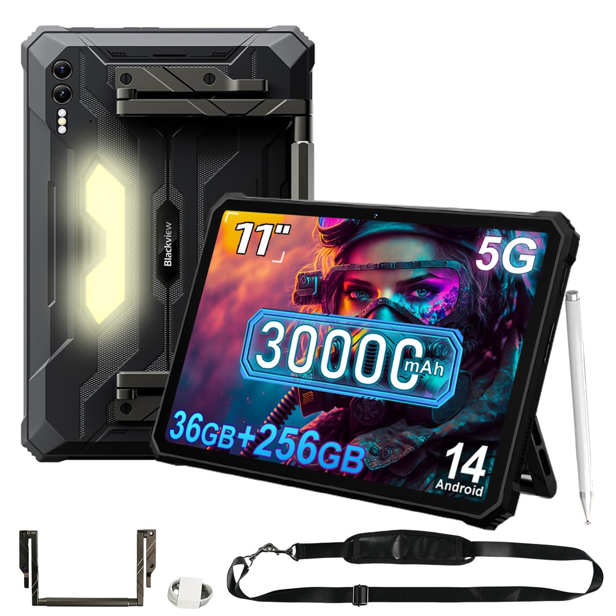 Blackview Active 10 Pro 30000mAh Outdoor Tablet 5G 2025, 36GB+