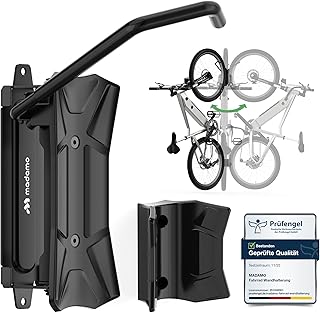 MADAMO Fahrrad Wandhalterung Schwenkbar - Platzsparende Fahrradaufhängung Wand - Bike Wall Mount für Garagen Ordnung - Universelle Halterung für alle Fahrradtypen inkl. E-Bike, MTB & Rennrad - 1 Stück