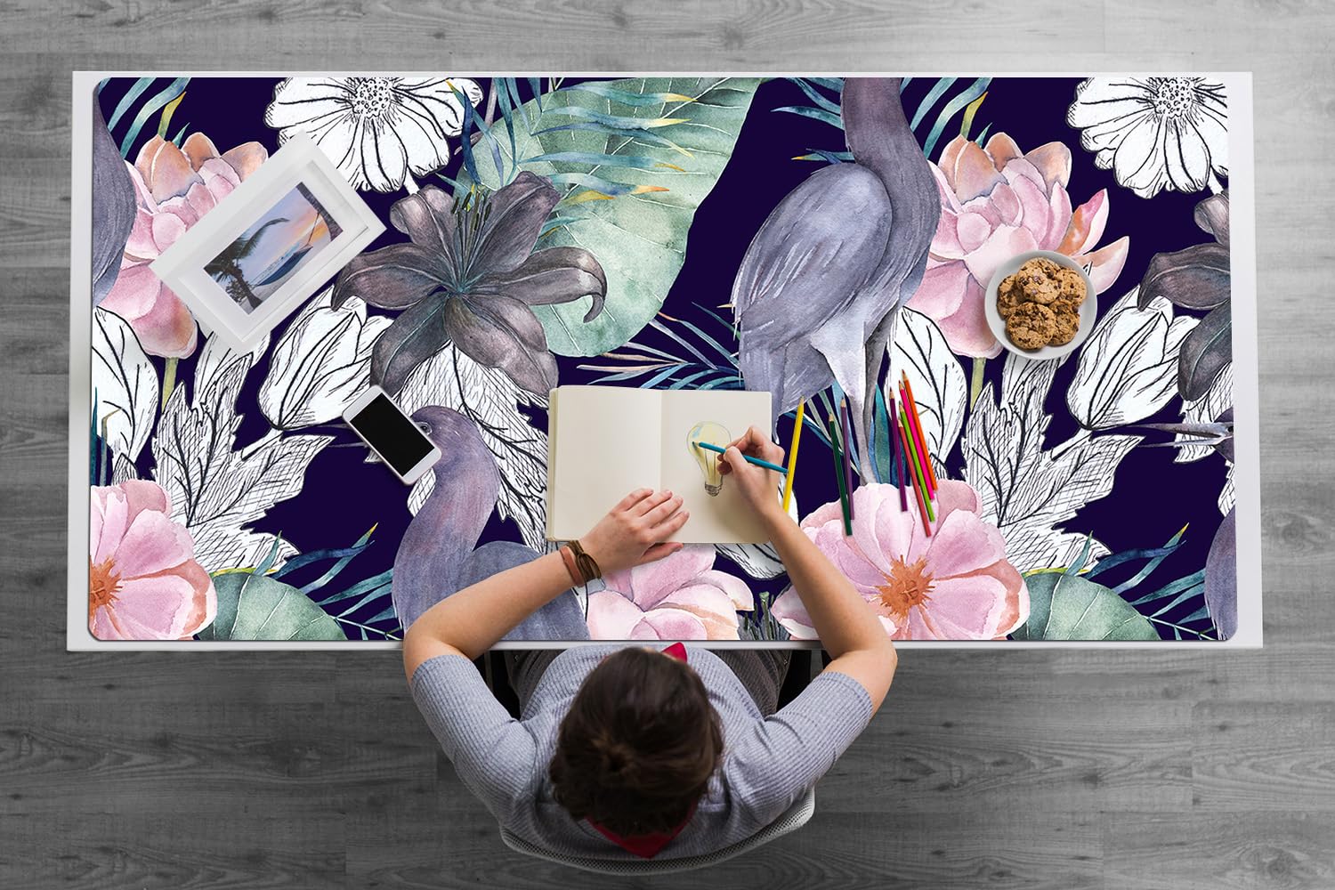 Protéger le bureau des taches avec cette couverture en PVC antidérapante 120x60 - 8