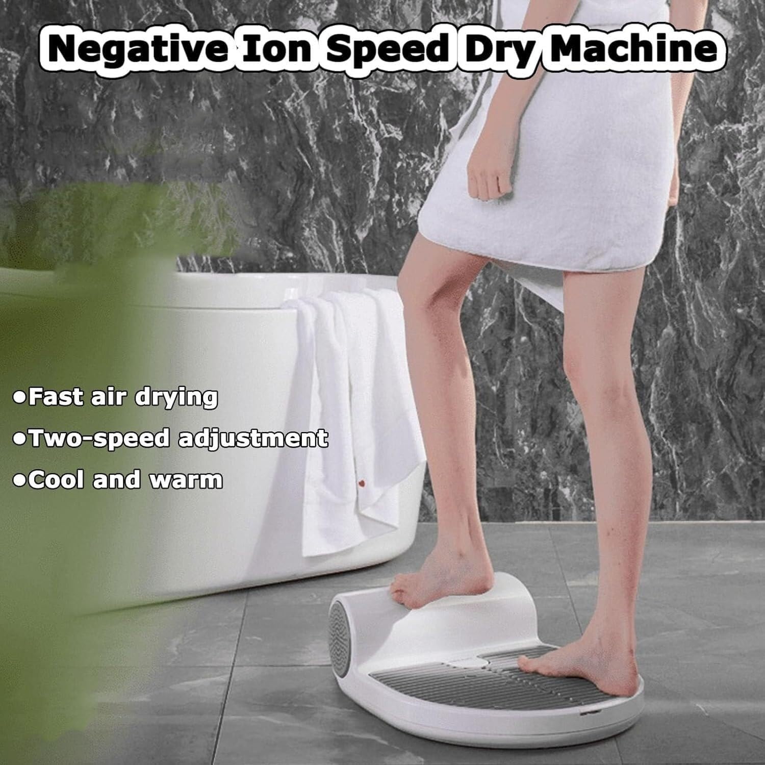 WLYPE Full Body Dryer for Shower, 1350W Body Heater Blow Dryer, 2 Wind Speeds, Foot Touch Screen, Body Care Dryer, Waterproof Body Heater Blow Dryer, for Home and Bathroom