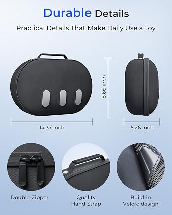 Aubika for Meta Quest 3 Case, Hard Carrying Case for Oculus Quest 3 Accessories, Compatible with Quest 2/Pico 4 Headset, Travel and Storage
