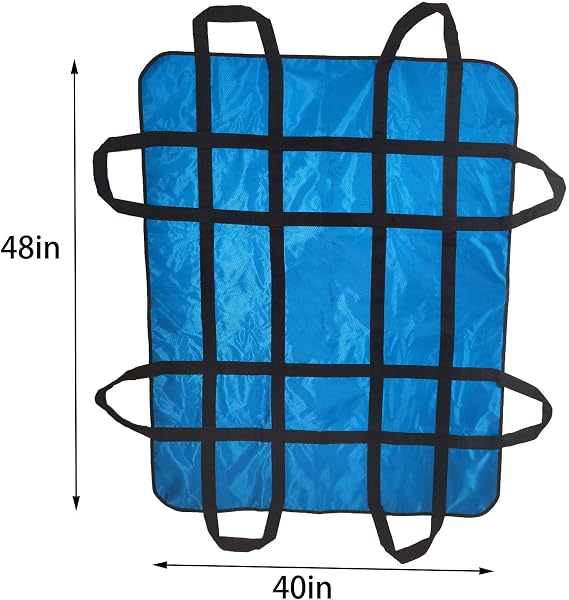 Positioning Bed Pad with Handles 48 X 40 Incontinence Mattress Bedding Protector Liner Underpad Straps for Easy Lift & Transfer Reusable Washable Hospital Quality