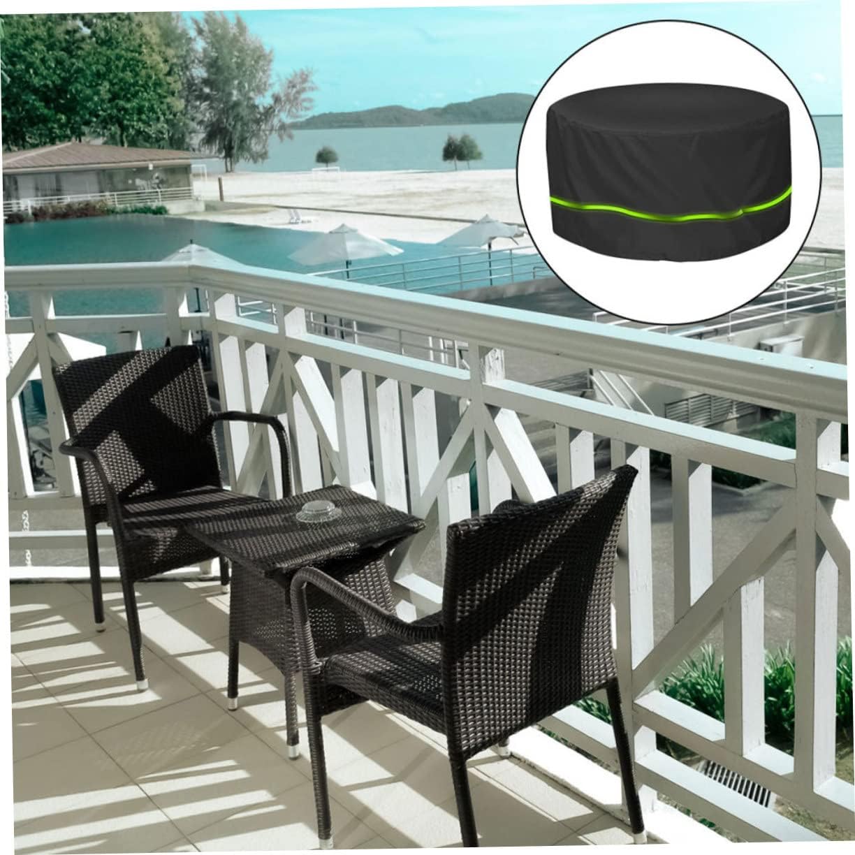 Generic Foldable Table Cover Wear-resistant Table Protector for Dining and Patio Use Easy to Install Resistant