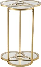 SEI Furniture Shirland Accent Table, Gold, Antique Mirror