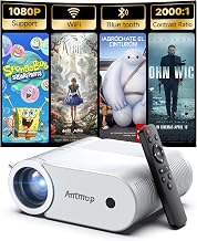 Mini Beamer 4K, Kleiner Projektor Bluetooth und WiFi für Handy, 1080P Beamer Heimkino iPhone/Android, 200 ANSI Projektor Home/Outdoor Kompatibel mit Smartphone/TYP C/HDMI/USB/Fire Stick/PS5