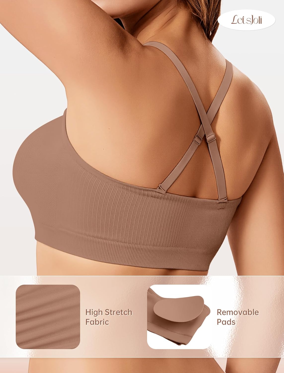 Push Up Strapless Bras for Women Supportive Bandeau Bra Non Slip Wireless No Underwire Padded Tube Bra - Image 3