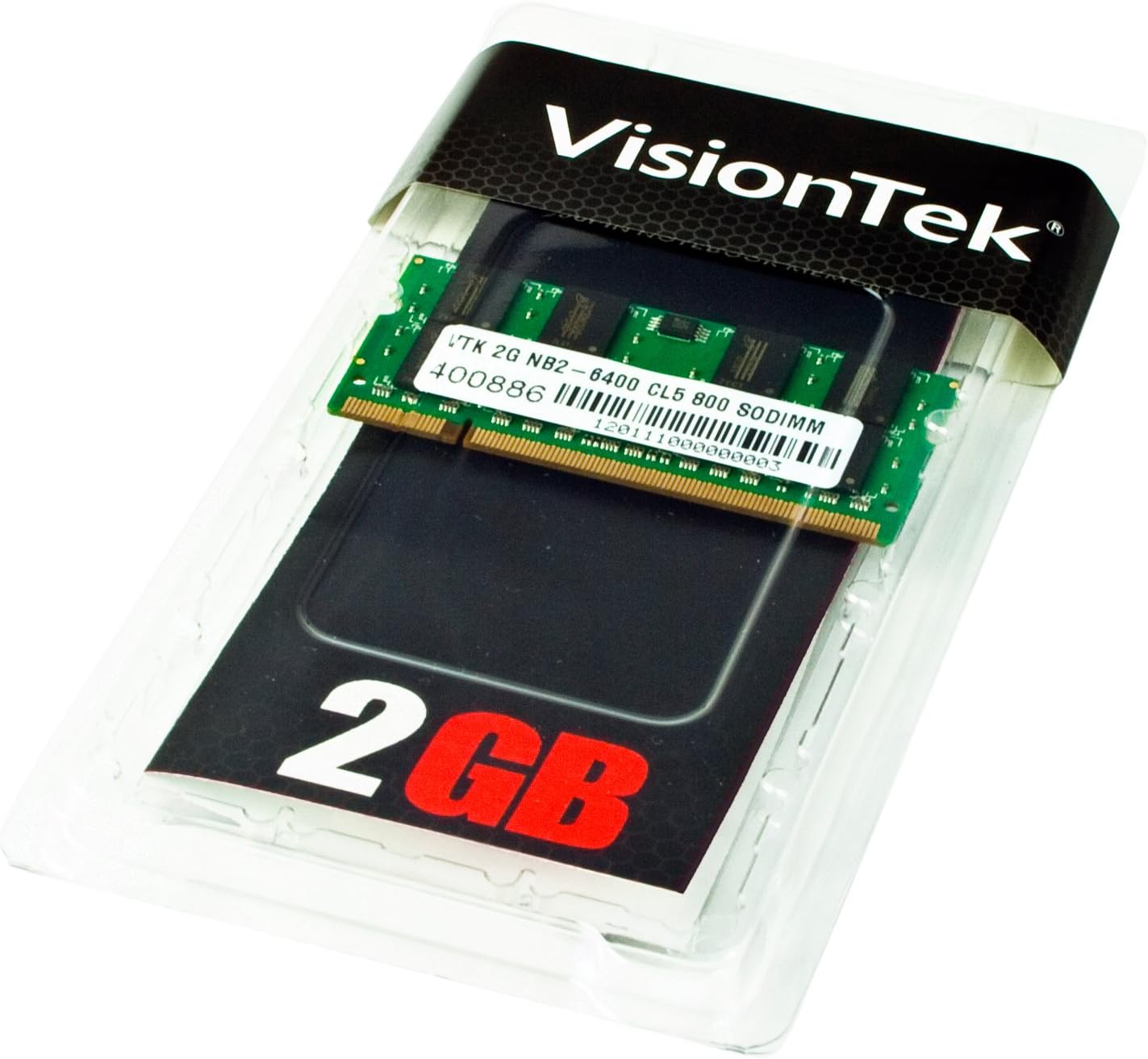 VisionTek 2GB DDR2 800 MHz (PC2-6400) CL5 SODIMM, Notebook Memory - 900468 VisionTek 2GB DDR2 800 MHz (PC2-6400) CL5 SODIMM, Notebook Memory - 900468