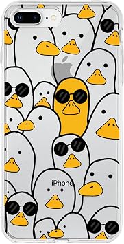PrintiFy Apple iPhone SE 3 2022 ile Uyumlu Kapak Duck Tasar ml  1mm Fit  effaf Silikon K l f