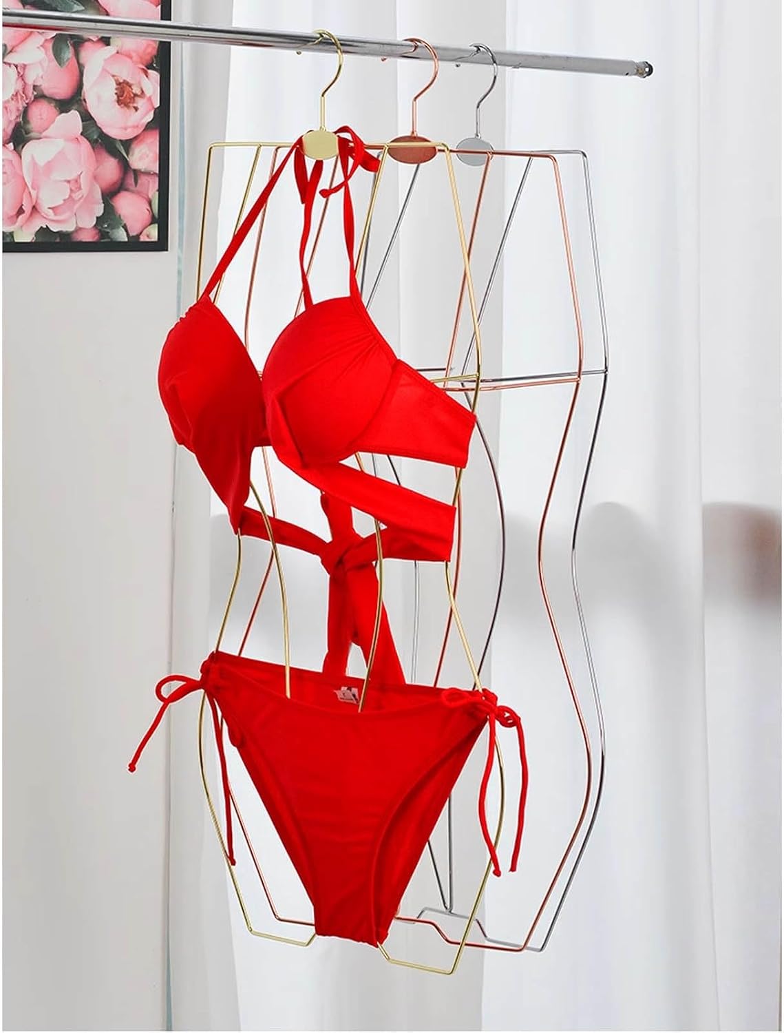 Swimwear Body Shape Hangers 10 Packs Metal Wire Clothes Rack for Clothing Photography Mannequin Swimsuit Hanger Used for Dress, Bikini, and Underwear Hangers Bathing Suit Organizer(Silvery,Children)