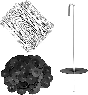 200-Pack Stainless Steel Solar Panel Guard Clips with Self-Locking Washers and J Hooks –UV-Protected, Animal Guard Fastener Clips for Bird Wire & Pigeon Fencing, 38mm Clip Width