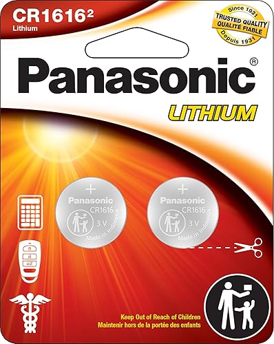 Panasonic CR1616 3.0 Volt Long Lasting Lithium Coin Cell Batteries