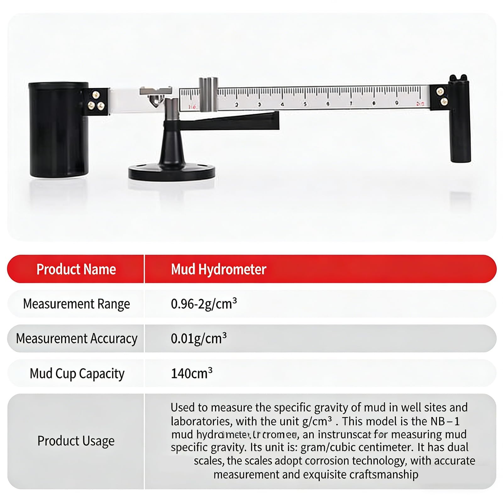 Kit De Prueba De Lodo, Testador Portátil De Lodo, Hidrómetro Y Viscómetro De Lodo, Kit De Medidor De Contenido De Arena, con Caja De Aluminio, Reómetro Preciso para Análisis De Laboratorio