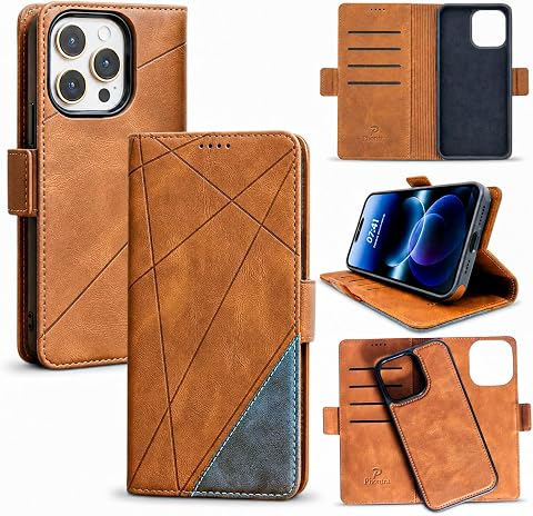 EMF Protection Anti Radiation Cell Phone Wallet Case for iPhone 17, Genuine Leat
